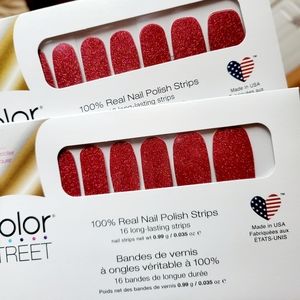 Color Street nail strips: 2 sets of Cran-tastic